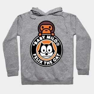 Baby milo the cat art retro Hoodie